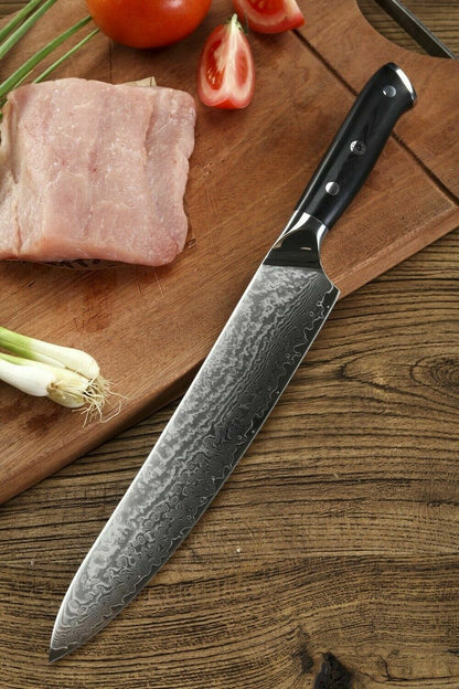 Custom Hand Forged Chef Knife Kitchen Knife Damascus Blade