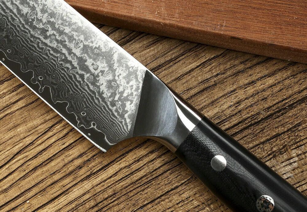 Custom Hand Forged Chef Knife Kitchen Knife Damascus Blade