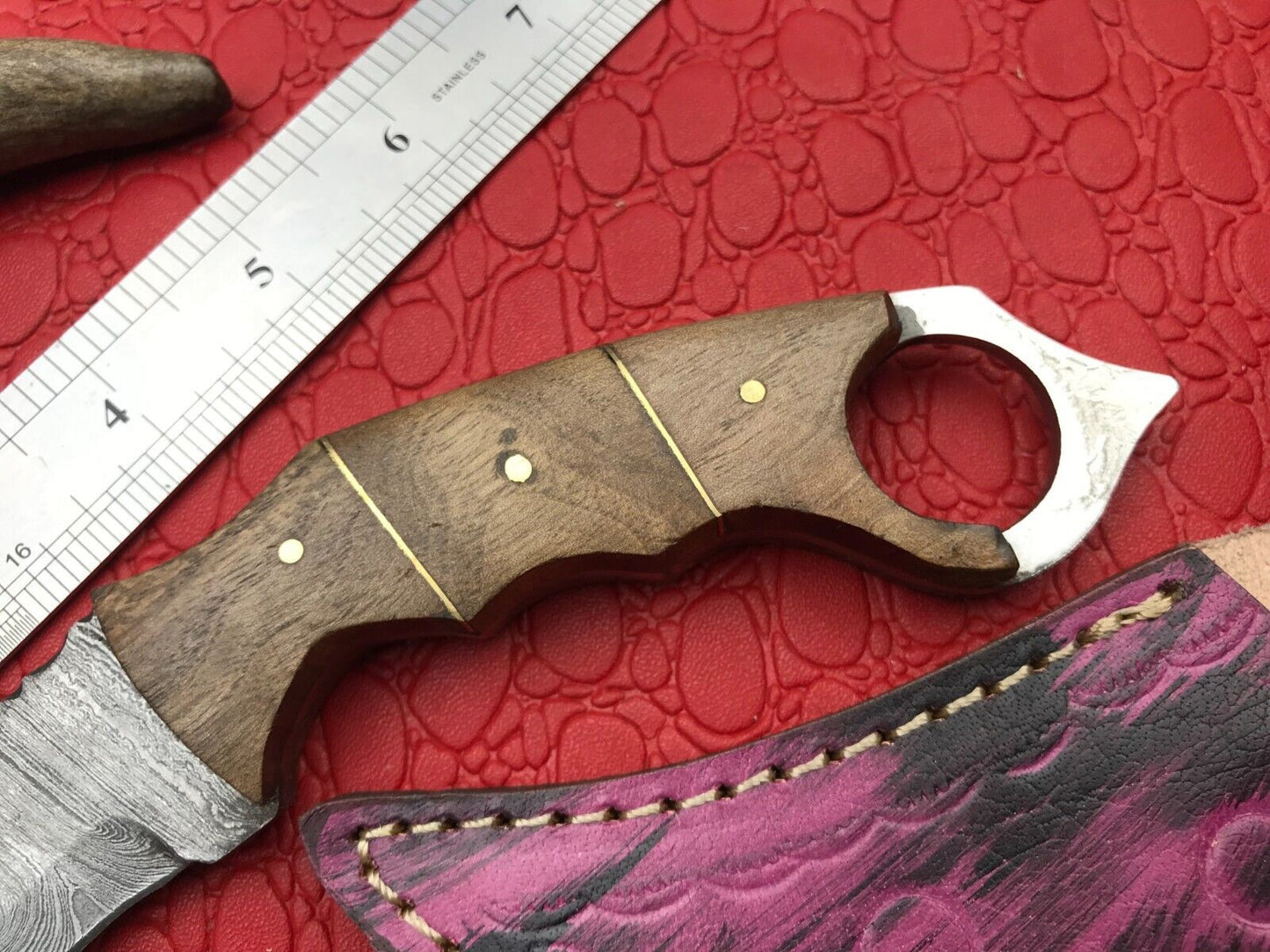 8" Handmade Damascus Karambit Best Damascus Steel Karambit Knife with Sheath