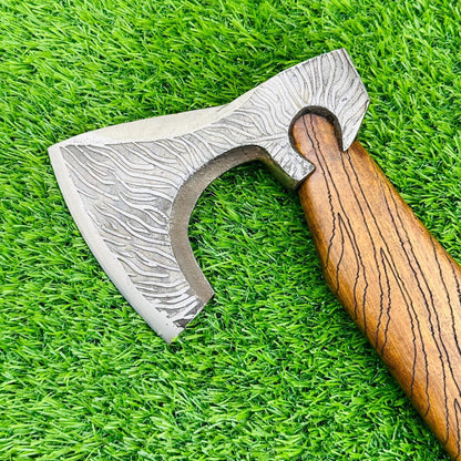 Custom Handmade Viking Tomahawk – High Carbon Steel Engraved Axe