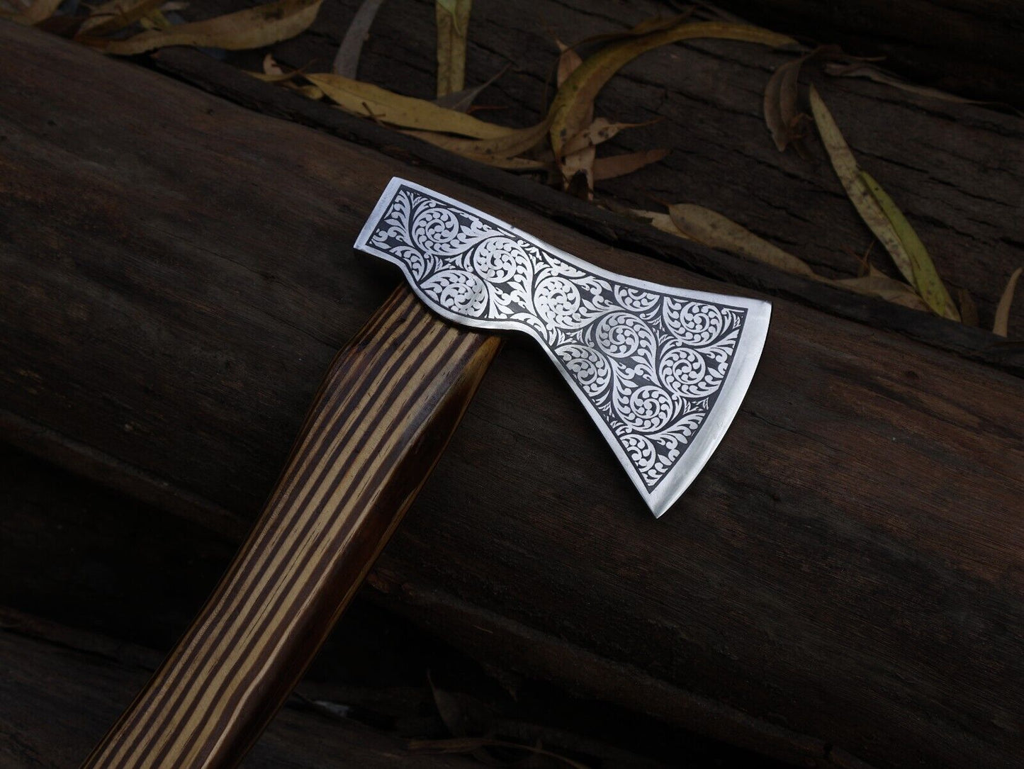 Handmade 18 Inch Viking Tomahawk Axe with Carbon Steel Blade and Ash Wood Handle