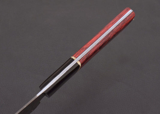Custom Hand Forged Damascus Steel Japanese Bunka Style Kitchen Knife with Cover – Pakka Wood Handle