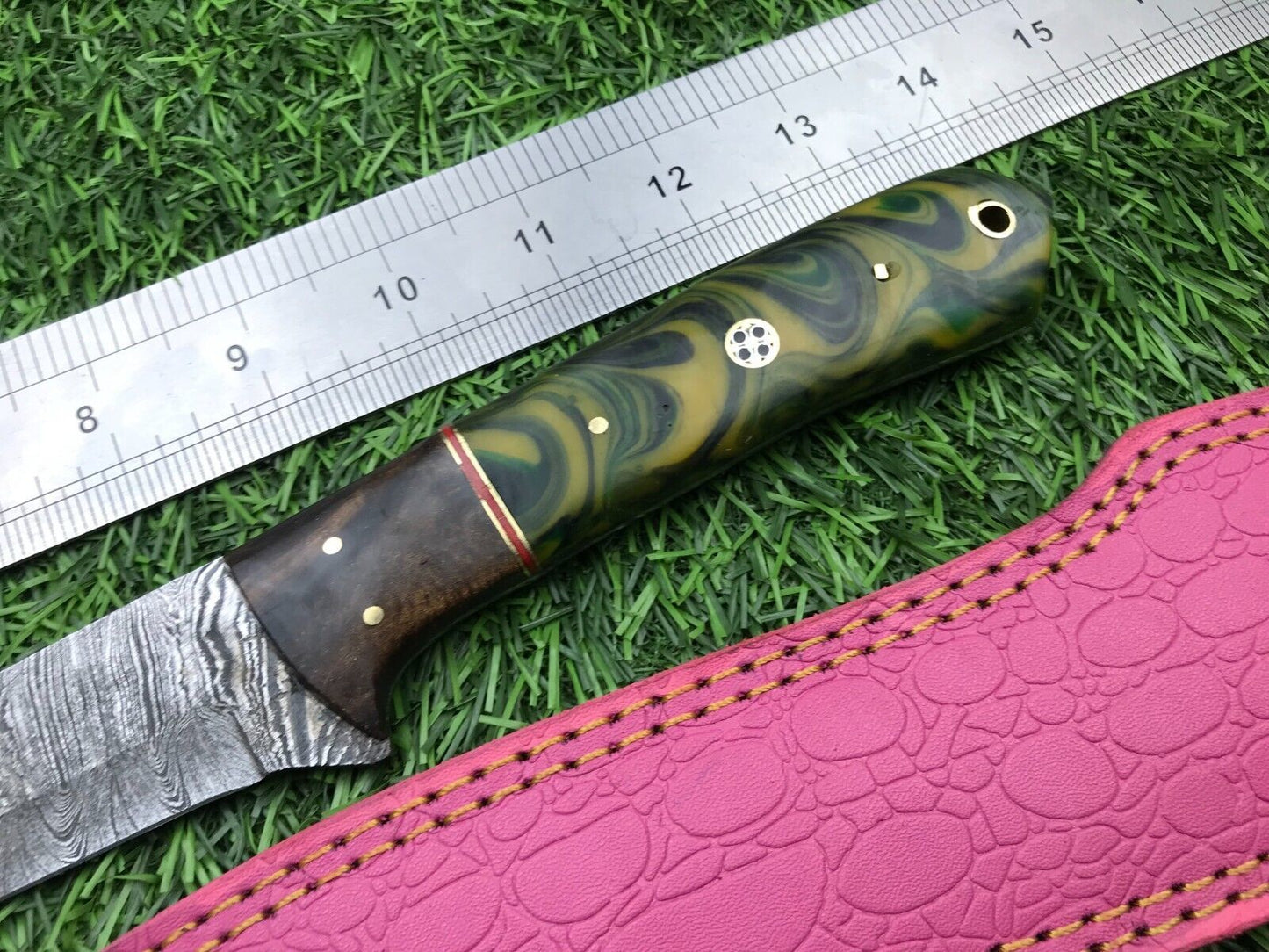 14" Hand Forged Damascus Fillet Knife Superior Damascus Steel Knife W/Sheath