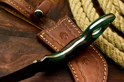 11" Handmade Damascus Karambit Full Tang Karambit Damascus Steel Knife With Ram’s Horn Handle