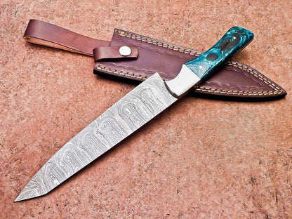13" Professional Chef Knife Damascus Blade Kitchen Knife, Hunting Knife