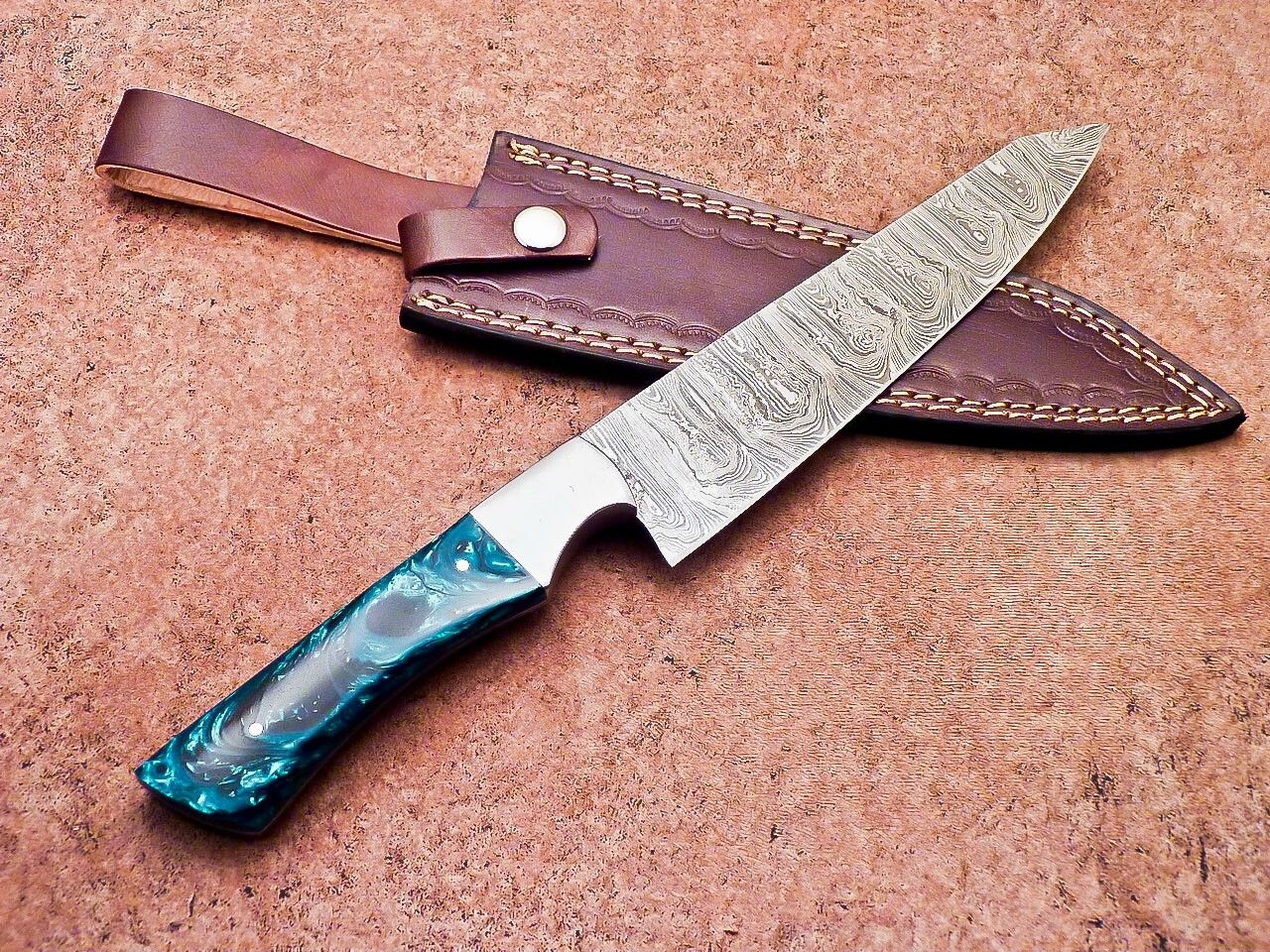 13" Professional Chef Knife Damascus Blade Kitchen Knife, Hunting Knife