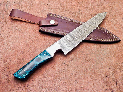 13" Professional Chef Knife Damascus Blade Kitchen Knife, Hunting Knife