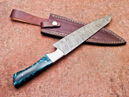 13" Professional Chef Knife Damascus Blade Kitchen Knife, Hunting Knife