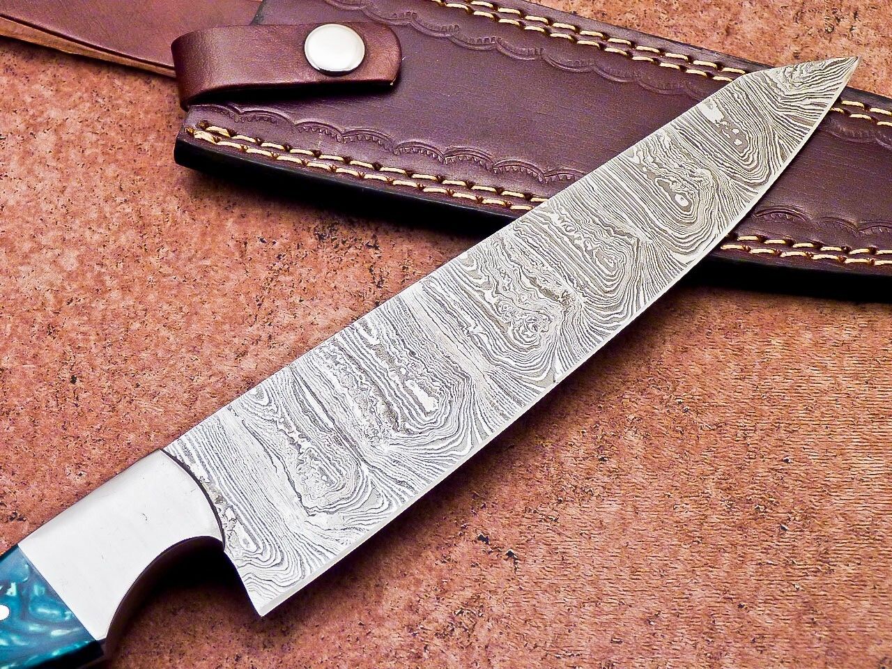 13" Professional Chef Knife Damascus Blade Kitchen Knife, Hunting Knife