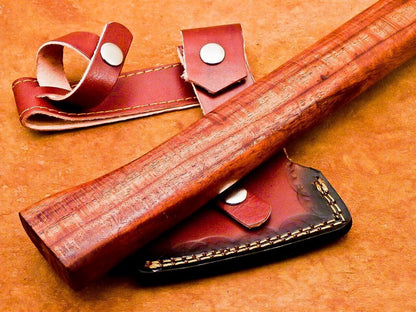 Custom Hand Forged Viking Bearded Steel Camping Hatchet Tomahawk Axe 15 Inch Natural Wood Handle
