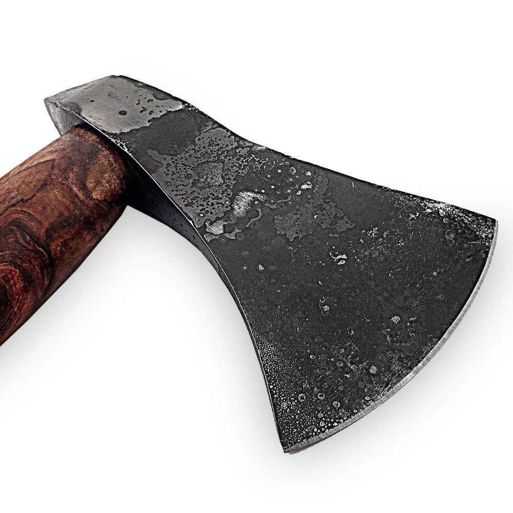 Functional Seafaring Viking Battle Axe – Forged Iron Steel with Wooden Handle