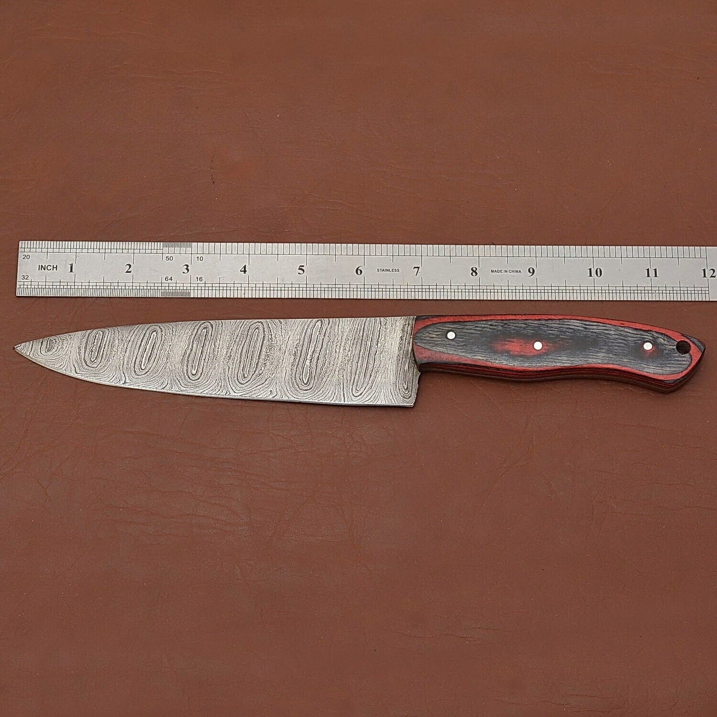 Premium Handmade Damascus Steel Full Tang Chef Fillet Knife with Pakka Wood Handle