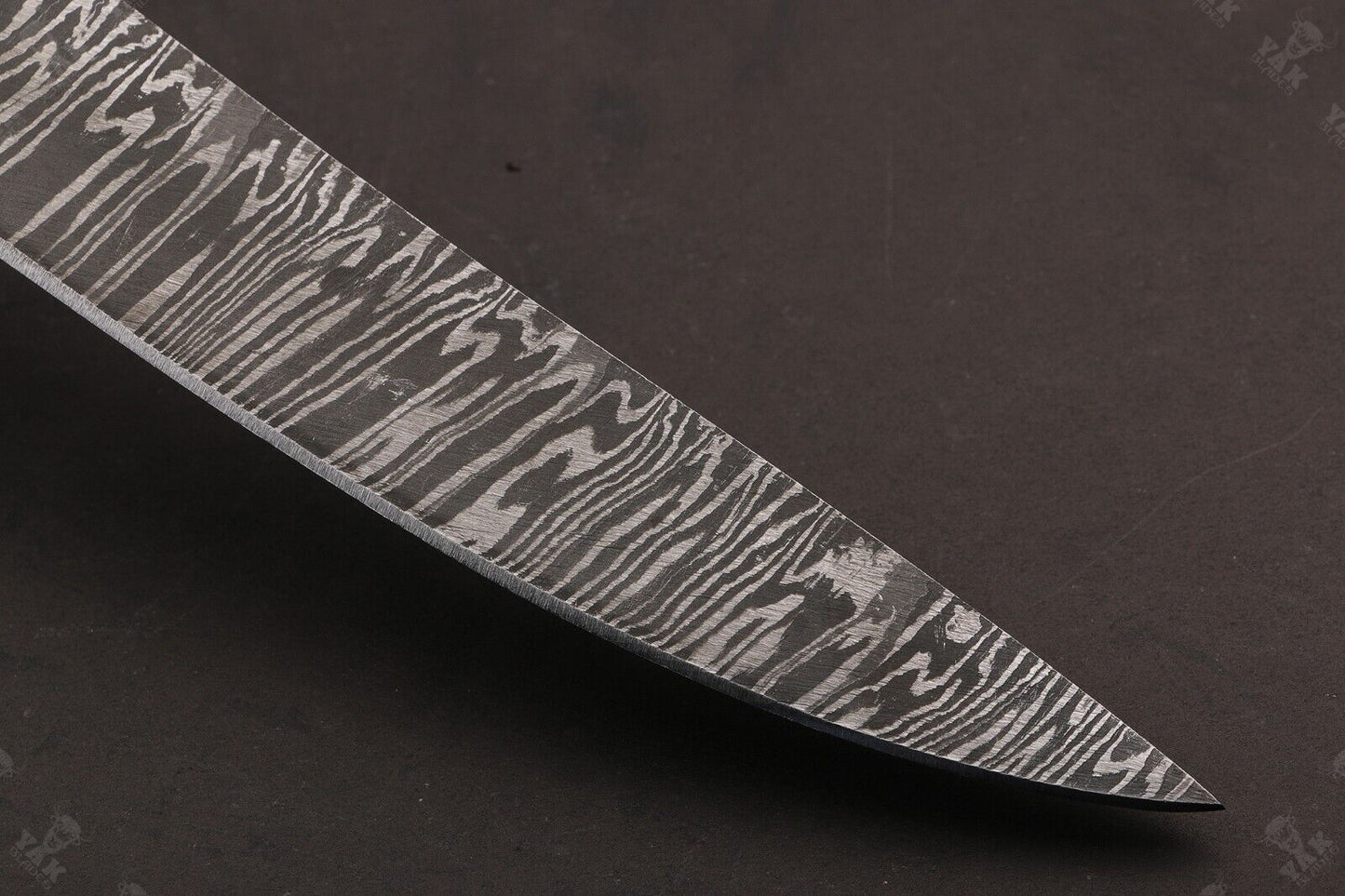 13.5" Hand Forged Fire Damascus Steel Fillet Knife Damascus Fillet Knife W/Sheath for Kitchen Use