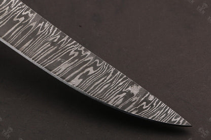 13.5" Hand Forged Fire Damascus Steel Fillet Knife Damascus Fillet Knife W/Sheath for Kitchen Use