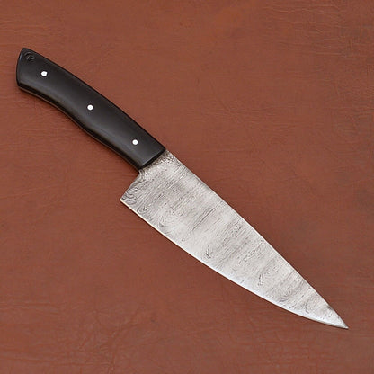 Custom Handmade Damascus Steel Chef Kitchen Knife | Full Tang Wood Handle