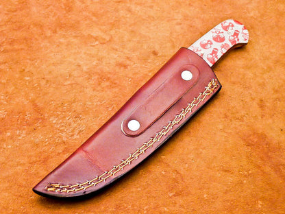 8" Handmade Damascus Steel Bowie Knife – Resin Handle & Hand  Forged Blade