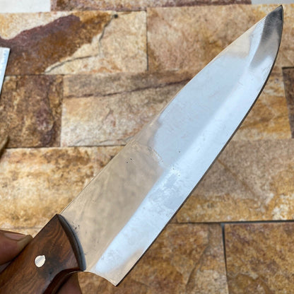 Custom Forged High Carbon Steel High Polish Kitchen Chef Knife | Handmade 12.5"