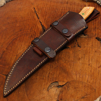 Custom Handmade Damascus Fillet Knife Damascus Steel Fillet Knife With Leather Sheath