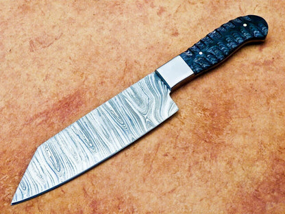 12" Handmade Damascus Steel Professional Chef Knife – Hardwood Handle, 512 Layers, Hand-Forged Kitchen Knife