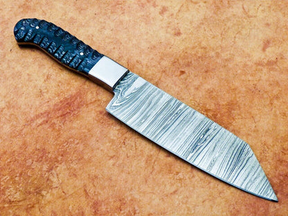 12" Handmade Damascus Steel Professional Chef Knife – Hardwood Handle, 512 Layers, Hand-Forged Kitchen Knife