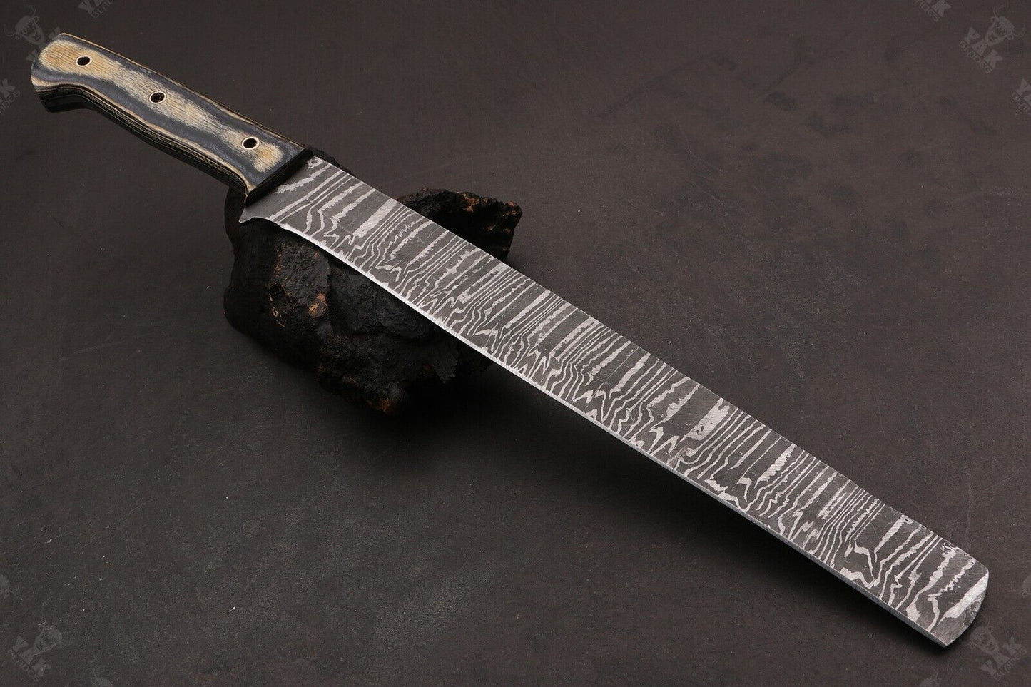 16" Custom Hand Forged Fire Damascus Steel Brisket Knife for Kitchen & Chef