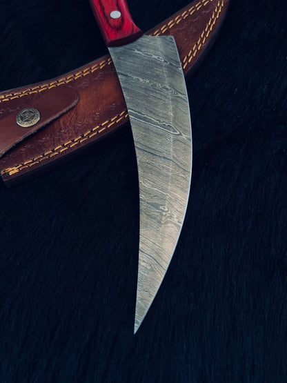 11.5" Custom Handmade Twist Damascus Steel Santoku Chef Knife