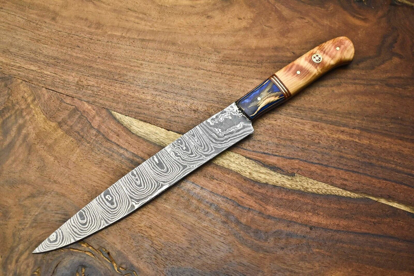Rare Custom Handmade Damascus Steel Blade Full Tang Chef Knife