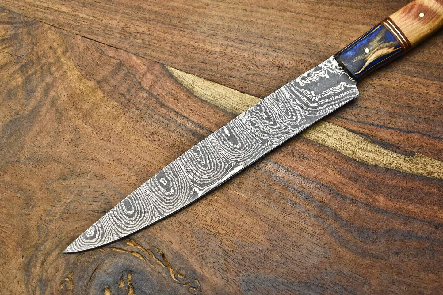 Rare Custom Handmade Damascus Steel Blade Full Tang Chef Knife