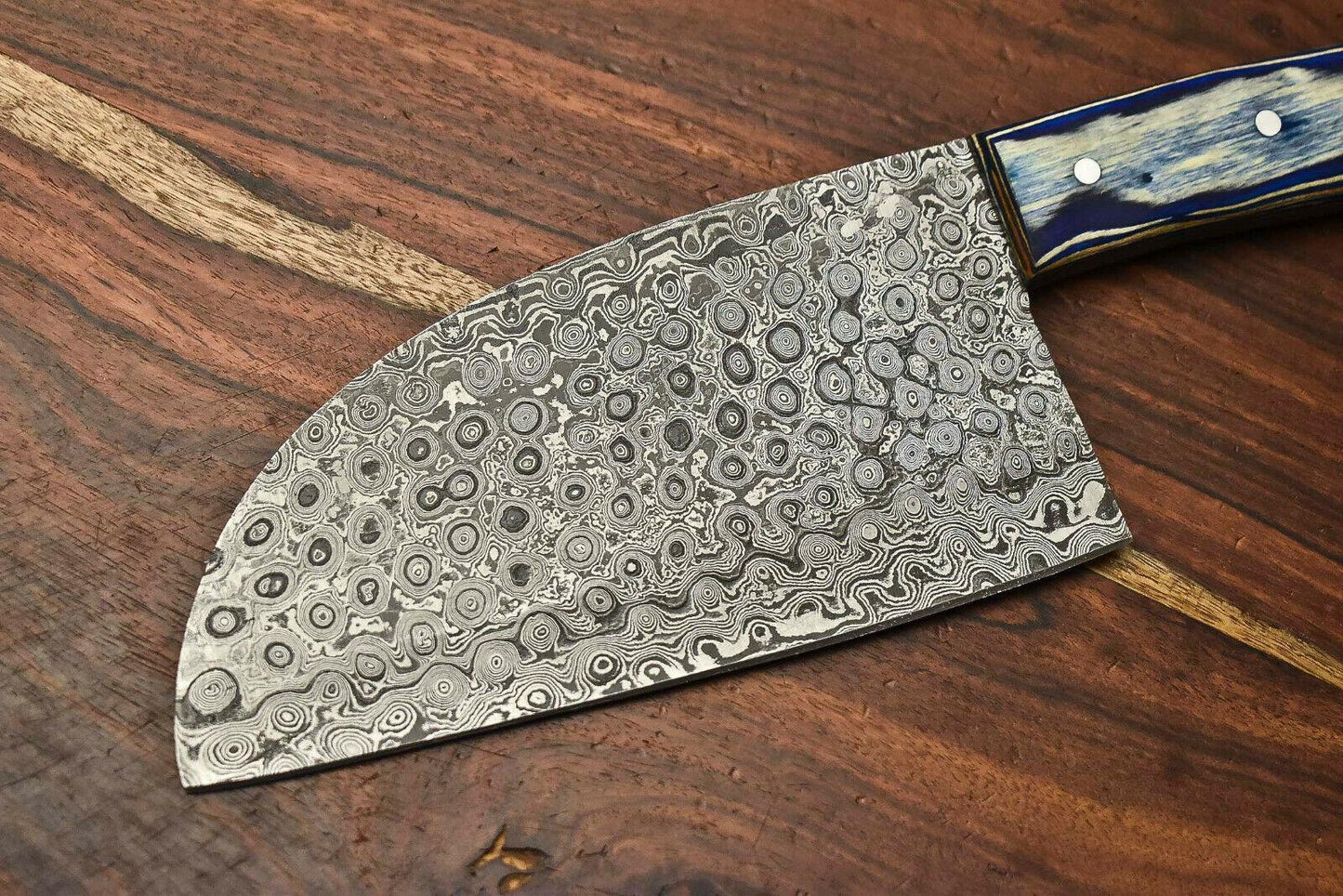 Custom Handmade Damascus Steel Chef Chopper Knife – Full Tang