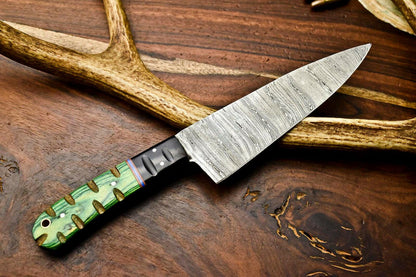Premium Handcrafted Damascus Steel Chef Knife | Full Tang