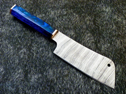 12" Custom Hand Forged Damascus Steel Chef Knife – Kitchen Knife with Hardwood Handle
