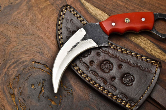 Best Karambit Knife 8" Handmade High Carbon Steel Blade Karambit With Resin Handle