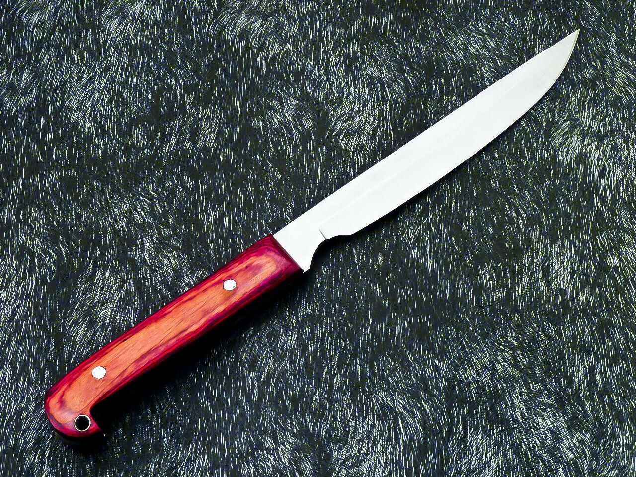 Unique Custom Handmade D2 Tool Steel Blade Fillet Knife Hard Wood Best Fillet Knife W/Sheath