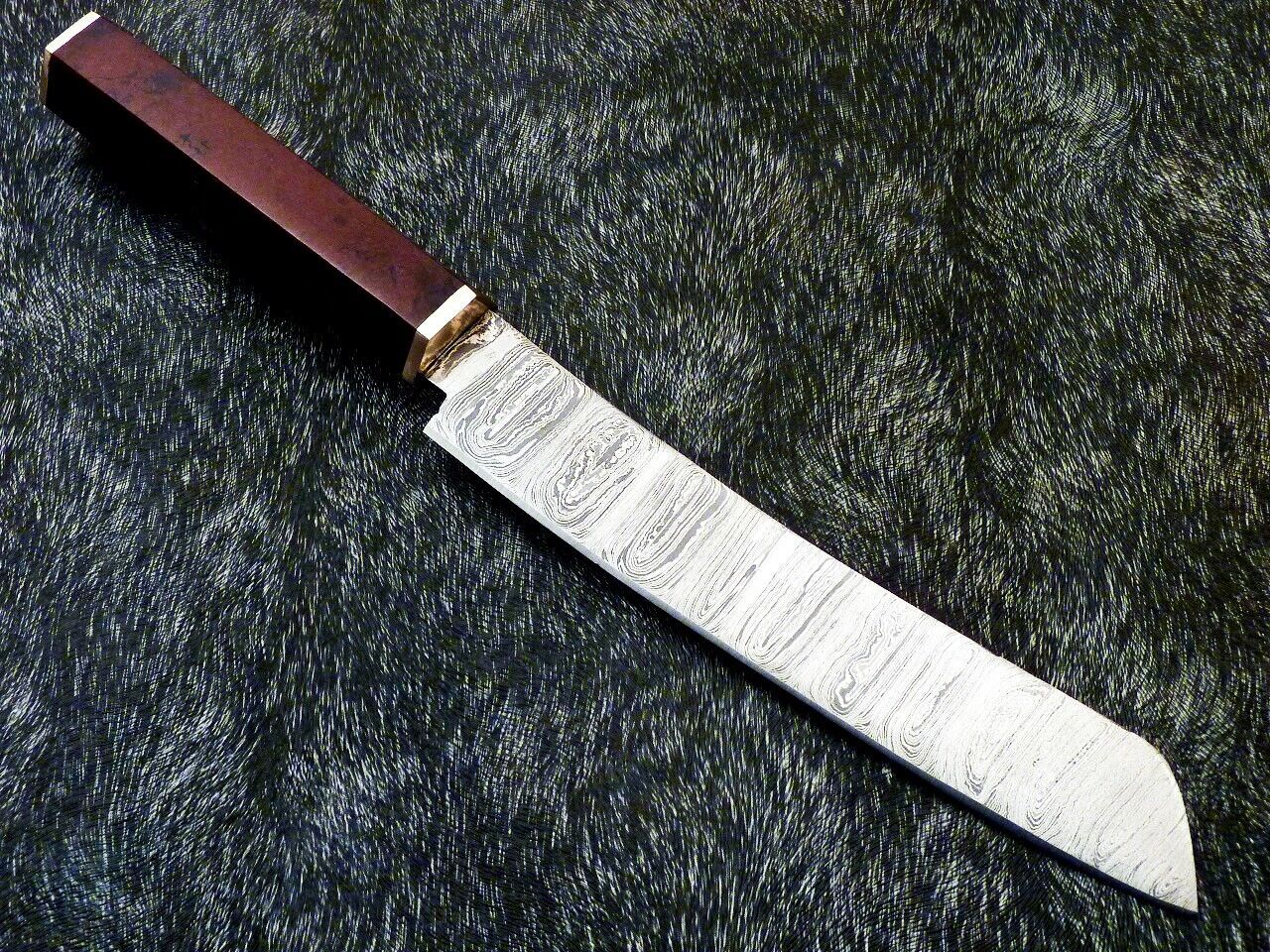 13" Handmade Damascus Chef Knife – Professional Kitchen Knife with Resin Handle
