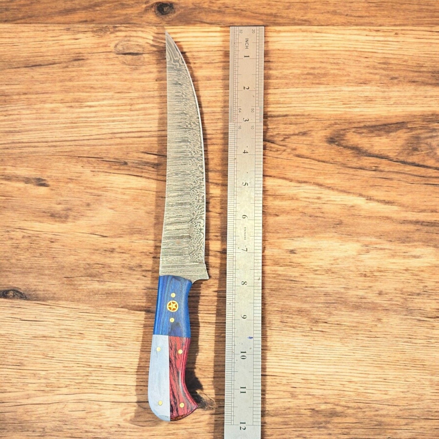 Handmade Fillet Knife & Damascus Fishing Knife 12" Damascus Steel Kitchen Knife