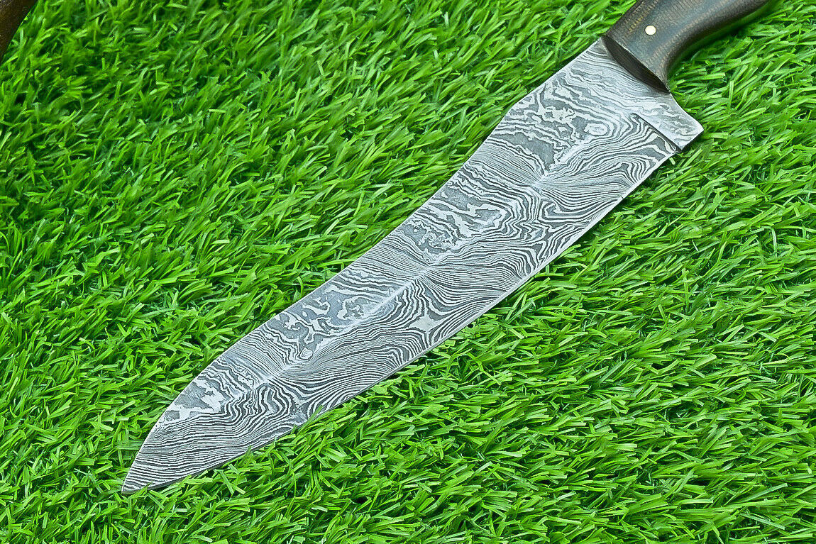Stunning Hand Forged Damascus Steel Chef Knife – Kitchen & Camping Knife