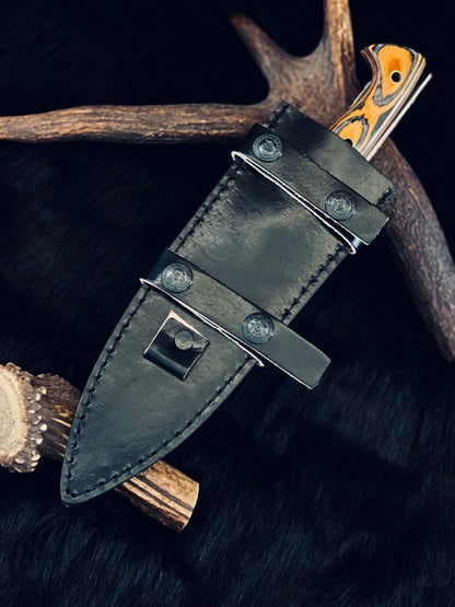 10 Inch Custom D2 Steel Bowie Hunting Knife with Wood Handle