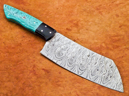 12.0" Professional Chef Chopper Knife Cleaver Damascus Blade Resin Handle