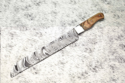 Cutlery Salvation Handmade Damascus Steel Kitchen Full Tang Chef Knife – 14" 384-Layer Forged Blade