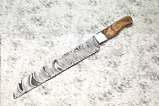 Cutlery Salvation Handmade Damascus Steel Kitchen Full Tang Chef Knife – 14" 384-Layer Forged Blade