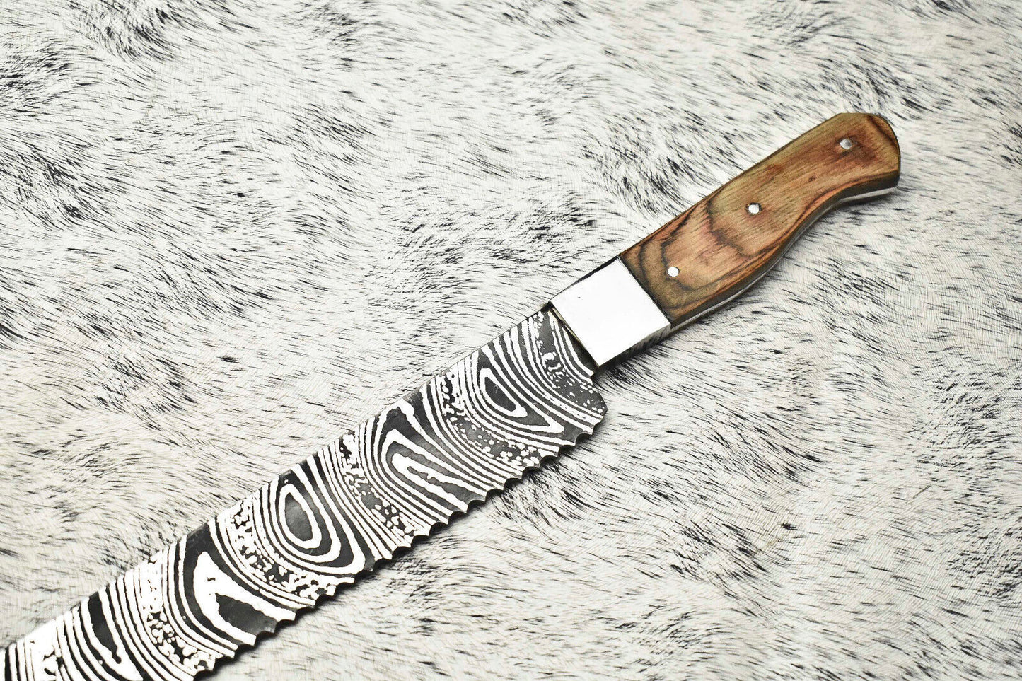 Cutlery Salvation Handmade Damascus Steel Kitchen Full Tang Chef Knife – 14" 384-Layer Forged Blade