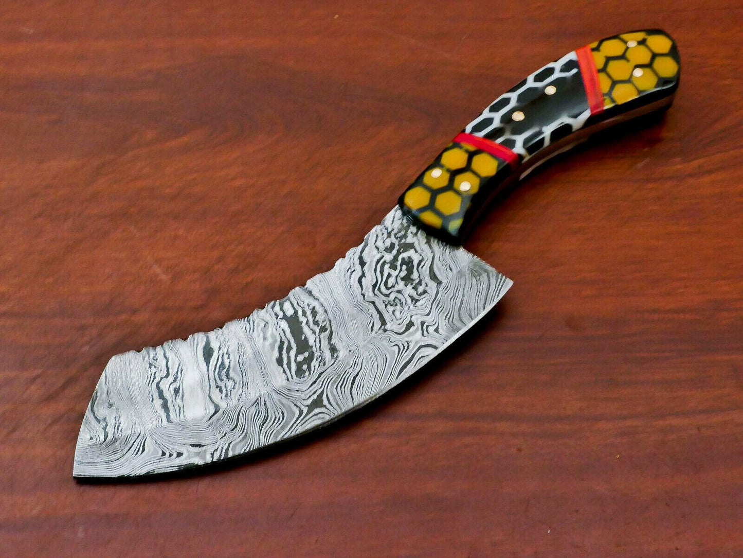 HAND MADE DAMASCUS CHEF KNIFE - FULL TANG - CORELON HANDLE
