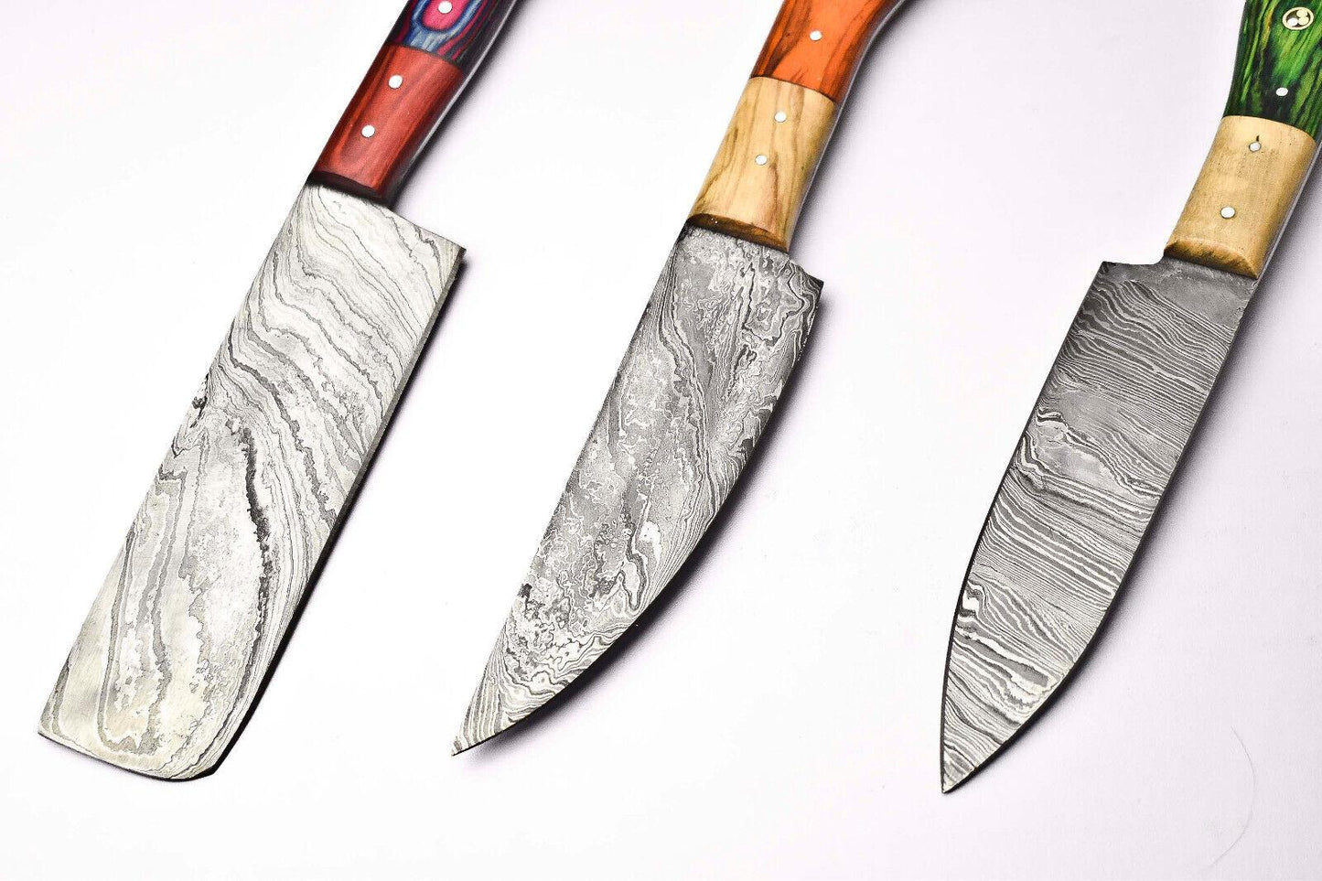Handmade Damascus Steel Blade Kitchen Chef Knife – Full Tang, Custom Forged