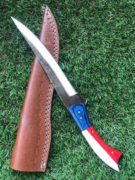 13" Handmade D2 Steel Fillet Knife Best Fillet Knife Fish Fillet Knife With Leather Sheath