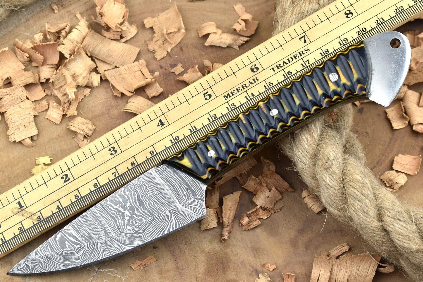 Custom Handmade Damascus Steel Chef Knife – 9" Hand Forged Kitchen Knife