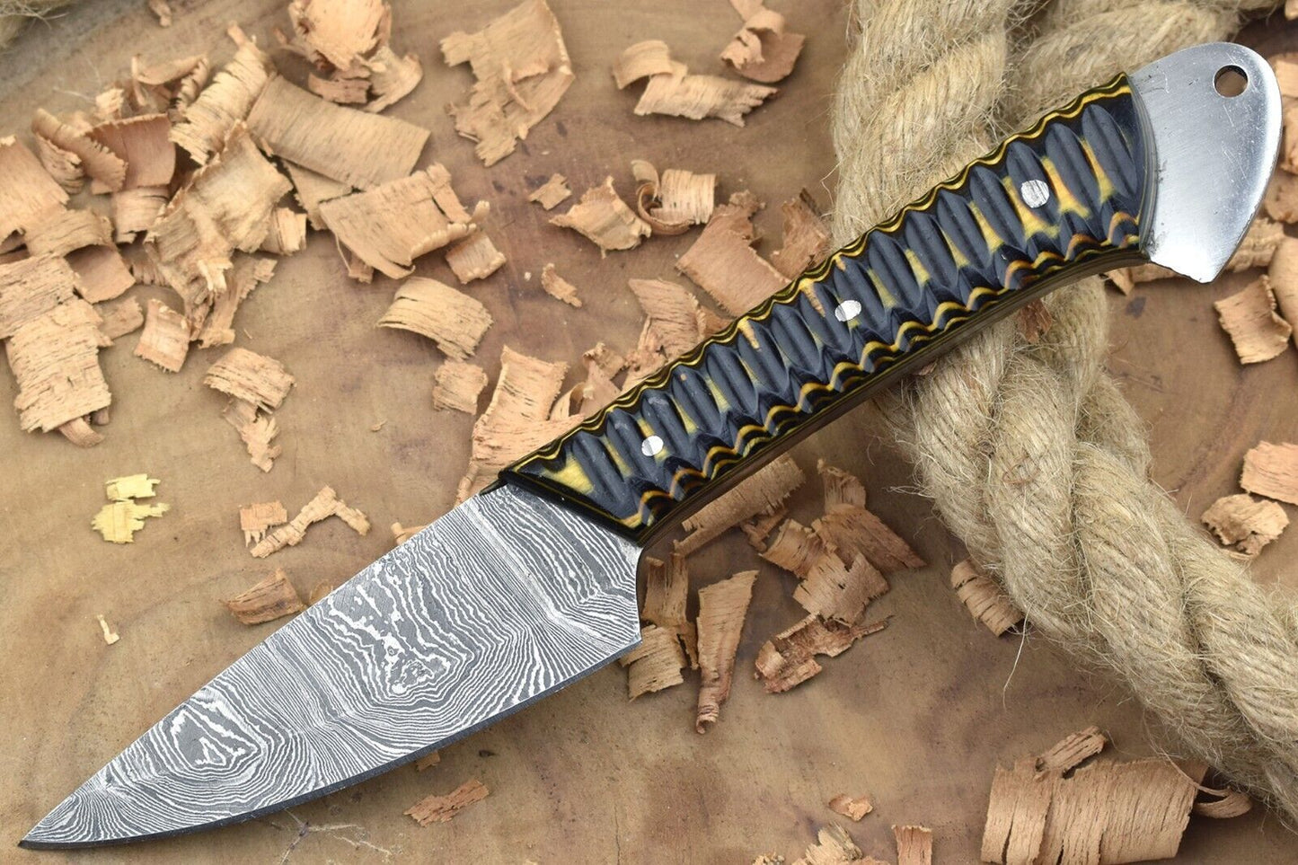Custom Handmade Damascus Steel Chef Knife – 9" Hand Forged Kitchen Knife