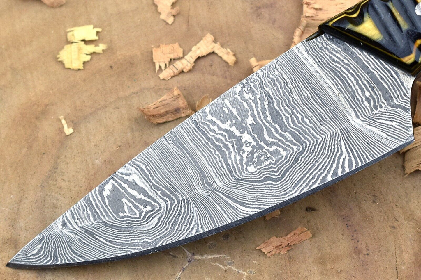 Custom Handmade Damascus Steel Chef Knife – 9" Hand Forged Kitchen Knife