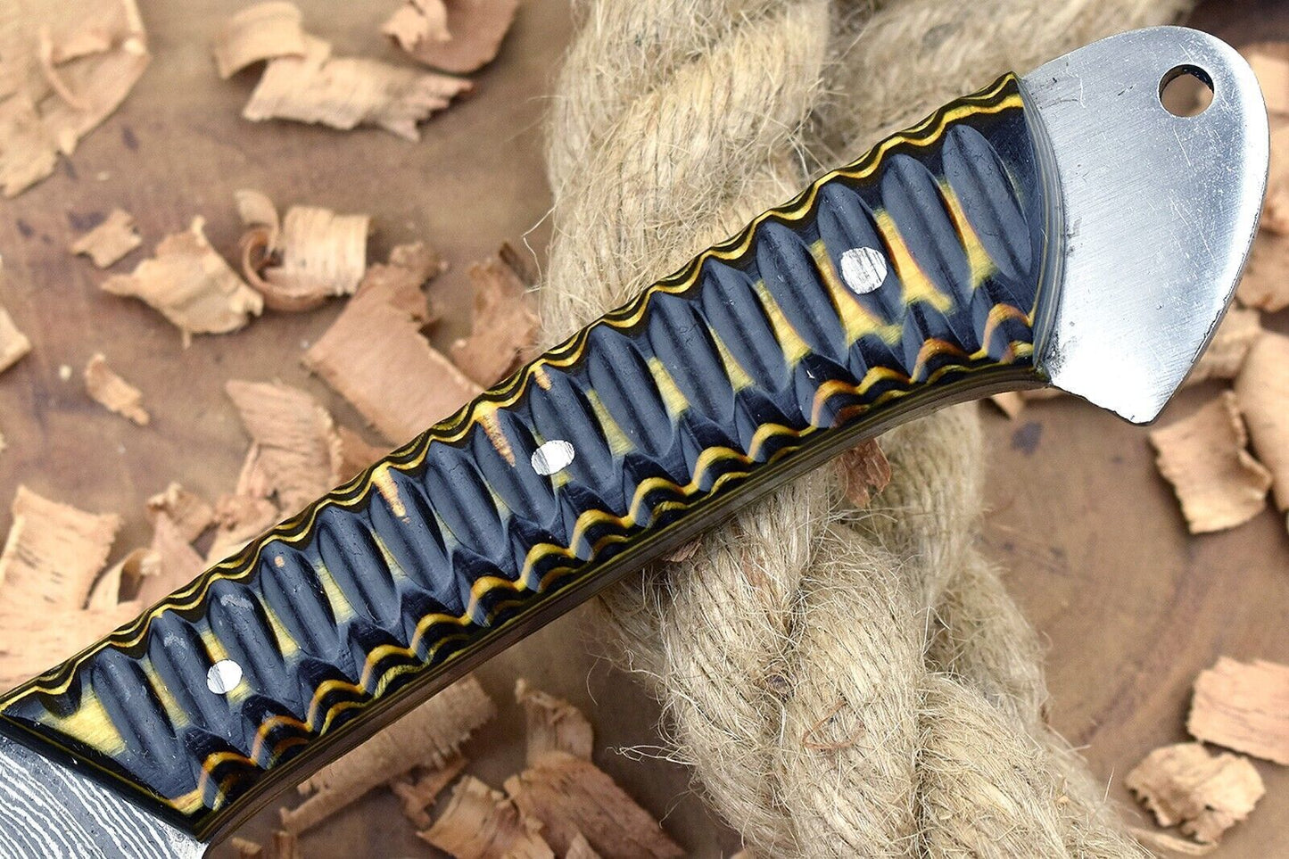 Custom Handmade Damascus Steel Chef Knife – 9" Hand Forged Kitchen Knife