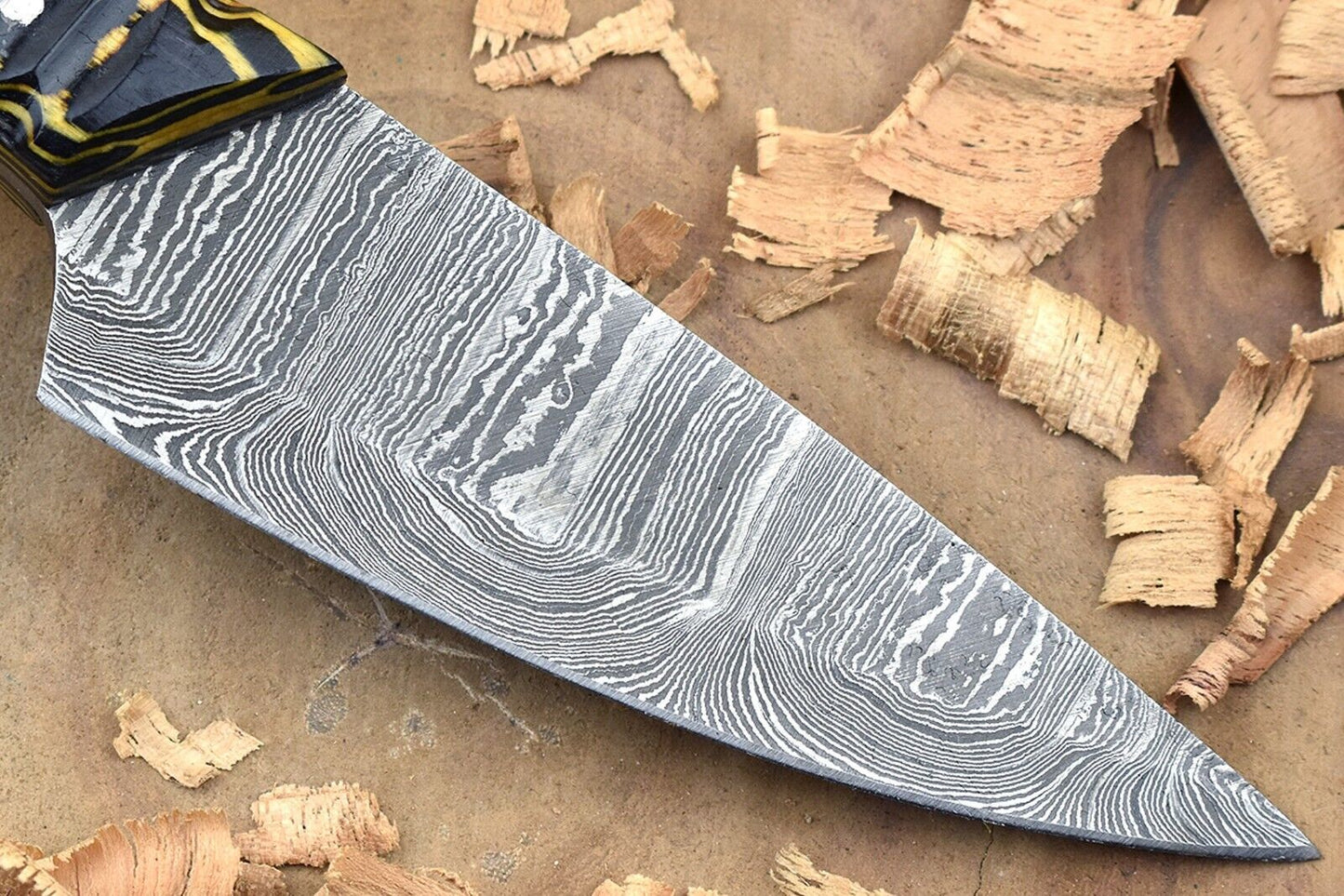 Custom Handmade Damascus Steel Chef Knife – 9" Hand Forged Kitchen Knife