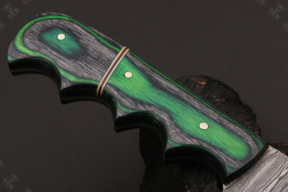12" Handmade Twist Damascus Steel Fillet Knife Custom Fillet Knife With Leather Sheath